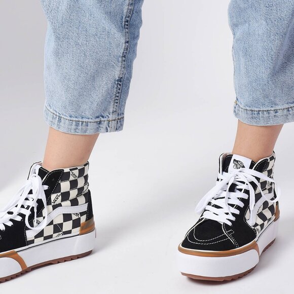 Vans Checkerboard Sk8-Hi Stacked. Brand New. Womens Size: 6 and 8.5. - Picture 2 of 8